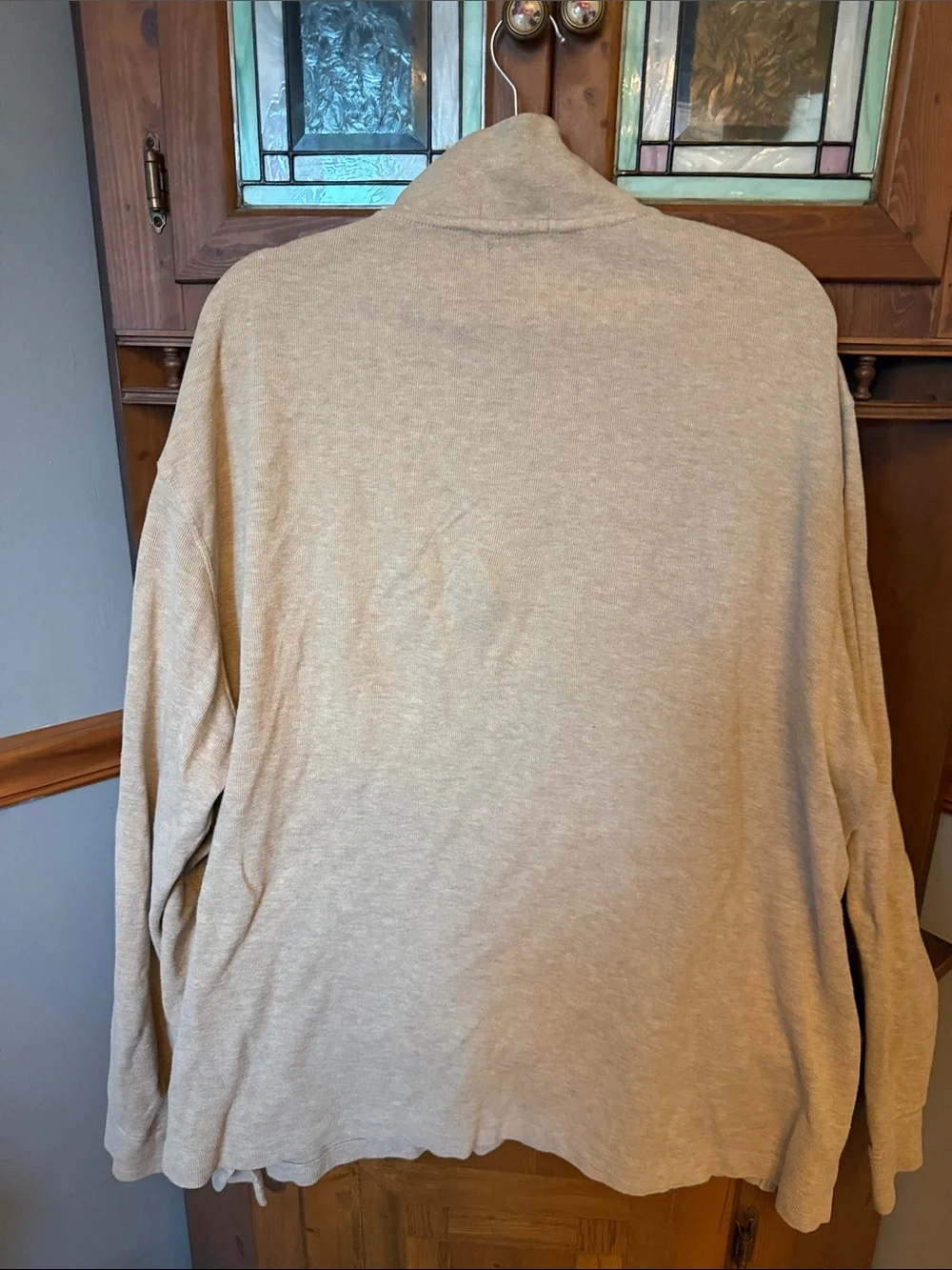 Polo by Ralph Lauren Men's Half-Zip Pullover Sweater in Light Beige